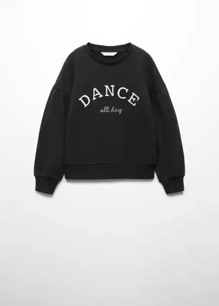 Sudadera Dance Negro Talla 08 Niñas Mango