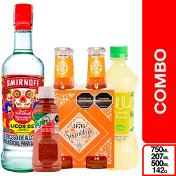 Combo Smirnoff Spicy + Mil 976 Agua Tónica + Carulla + Tajín