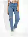 Jean 90s Azul Talla 8 Regular Mujer American Eagle