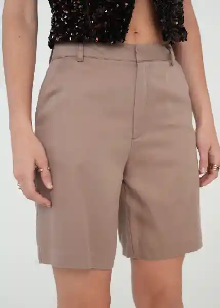 Short Gaby Mujer Crudo Novia Claro Talla 4 459g303 Naf Naf