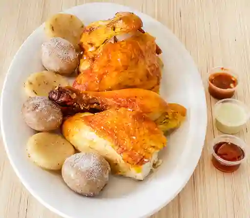 Combo 1/2 Pollo + Consomé + 2 Mini de Post