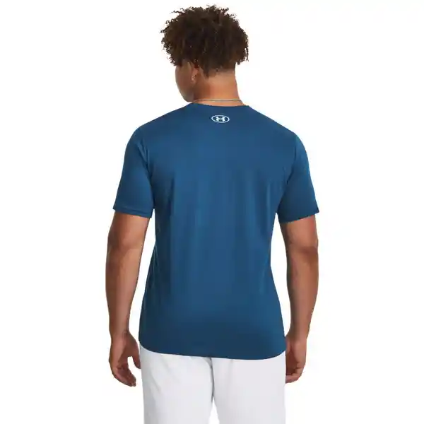 Under Armour Camiseta Ua Collegiate Crest Ss Azul Talla LG