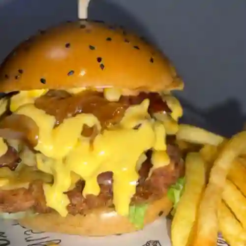 la Mister Smash Burger + Papas Fritas
