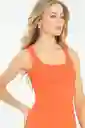Top Basic Color Naranja Talla XL Ragged