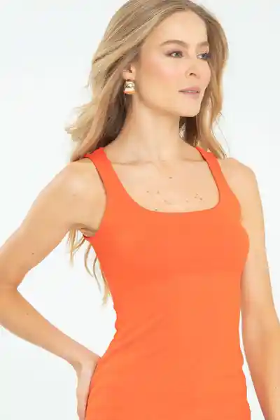 Top Basic Color Naranja Talla XL Ragged