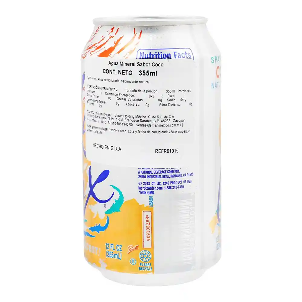 La Croix Agua Con Gas Coco