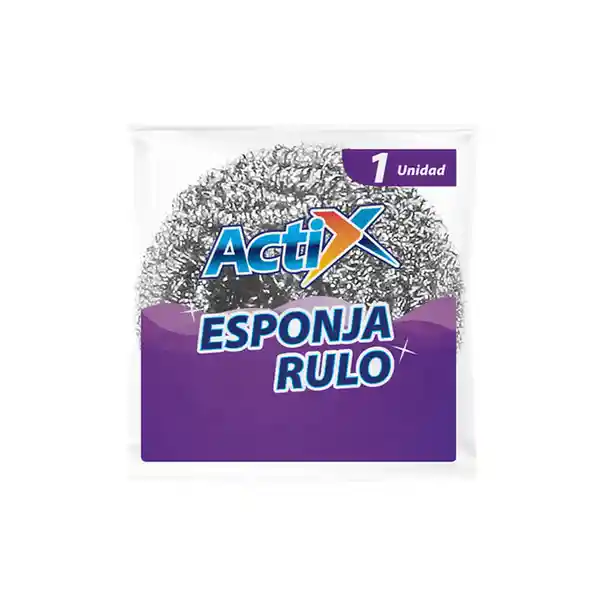 Actix Esponja Rulo Plateada