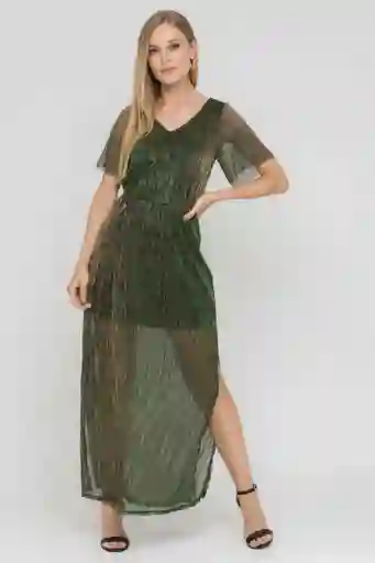 Vestido Holiday Color Verde Pasto Talla L Ragged