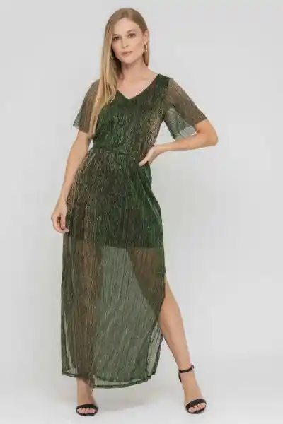 Vestido Holiday Color Verde Pasto Talla L Ragged