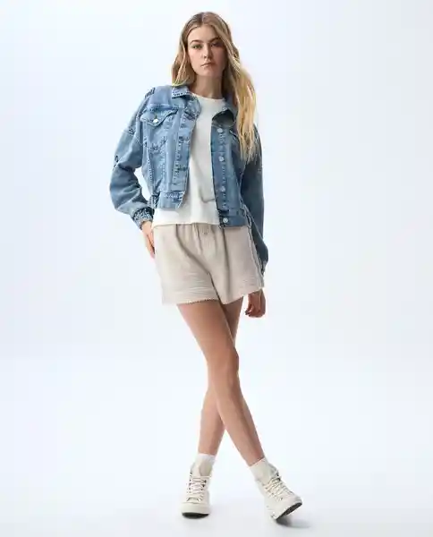 Chaqueta Mujer Azul Talla S 321G001_AZU114604 Americanino