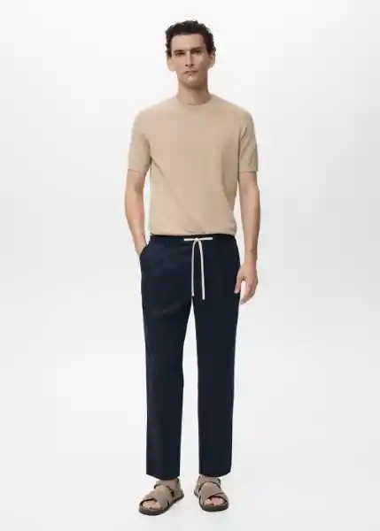 Pantalón Romelino Navy Talla 40 Hombre Mango