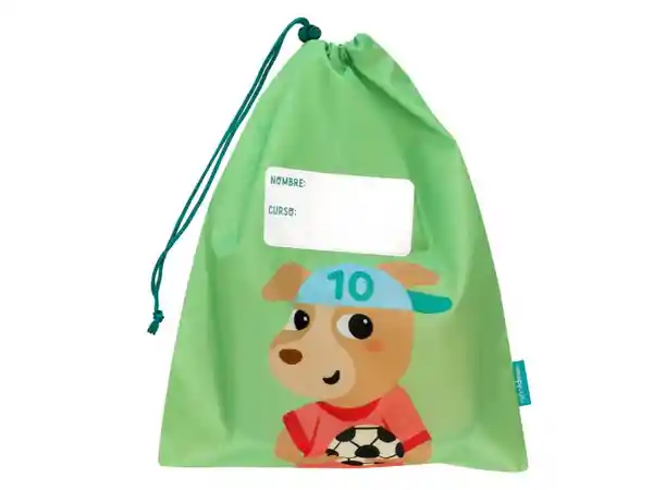 Bolsa de Aseo Poliéster Pre Escolar Verde 30 x 38 cm Casaideas