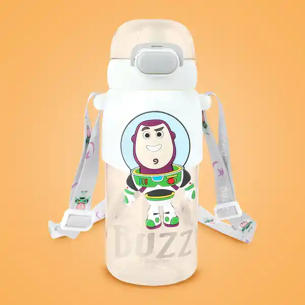 Vaso Plástico Con Tapa de Buzz Disney Toy Story 600 mL Miniso