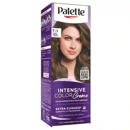 Tinte Palette Color Creme 7-1 Rubio Medio Cenizo