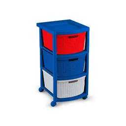 Rimax Cajonero Rattan 3 Gavetas Multicolor