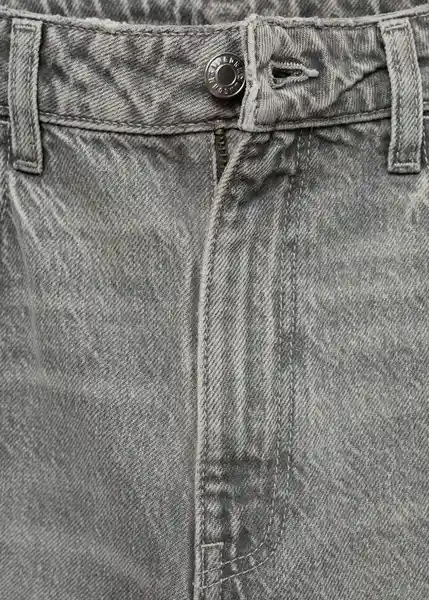 Jean Mom2000 Tejano Gris Talla 36 Mujer Mango