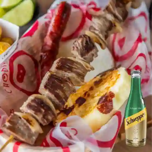 Combo Chopinar de Res + Schweppes Ginger Ale 300ML