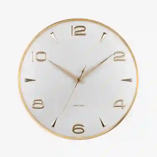 Present Time Reloj de Pared Mecanismo Silencioso Sienna Blanco