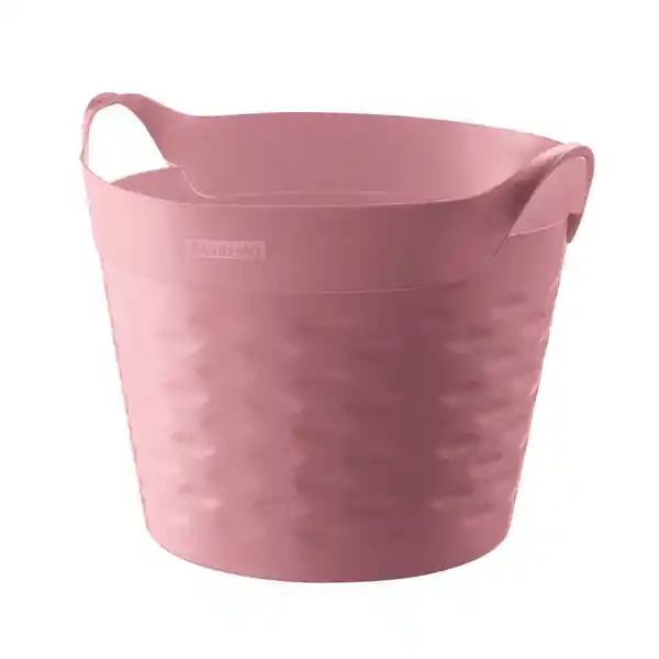 San Remo Cesto Hamper Circular Rosado 20 L