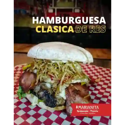 Hamburguesa Clásica de Res