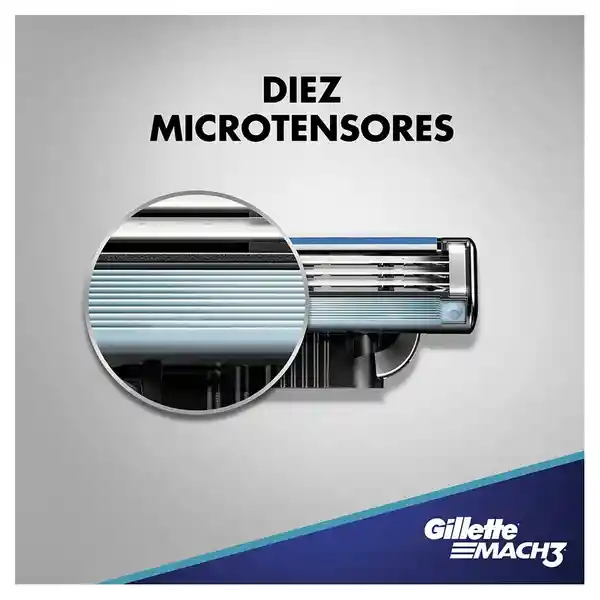 Máquina Afeitar Gillette Mach3 Aquagrip Recargable 2 Repuestos