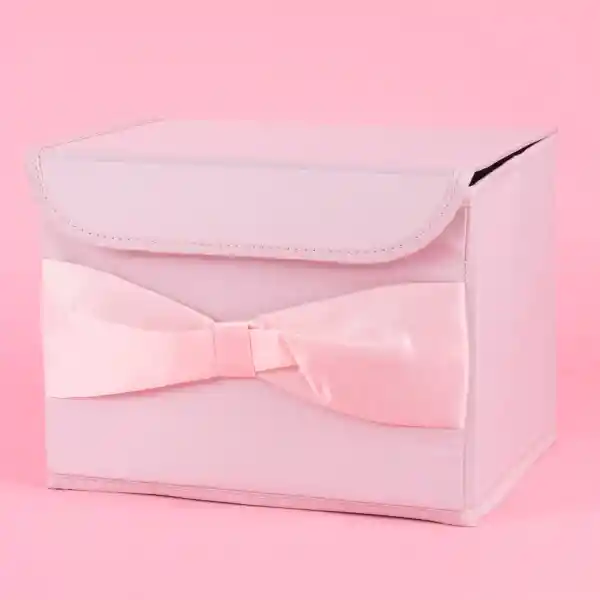 Caja de Almacenamiento Con Tapa de Tela Serie Bow Miniso