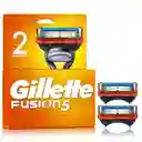 GILLETTE Fusion 5 Repuestos Cuchilla de Afeitar Máquina de Afeitar Hombre con 5 Hojas Afeitado más al Ras Afeitadora para Hombre 2 Uds