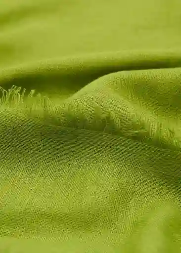 Fular Linen Verde Talla 99 Mujer Mango