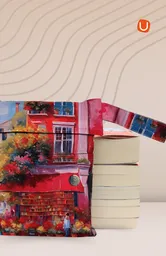 Funda Eco - Pintura de Librería Floreada