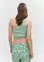 Top fe Verde Talla XS Mujer Mango