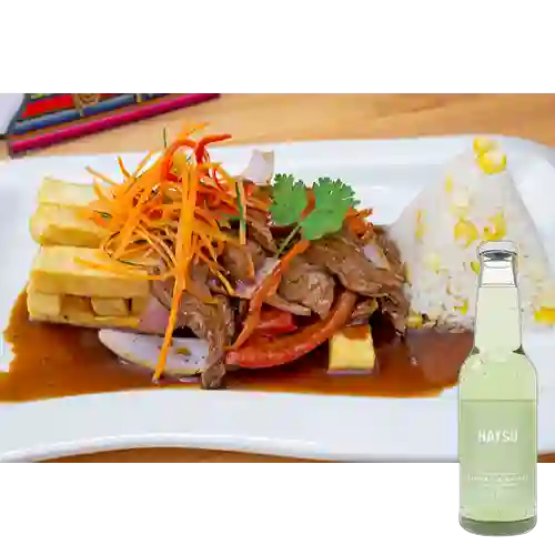 Combo Lomo Saltado +Hatsu Sandía&Albahaca 300ml
