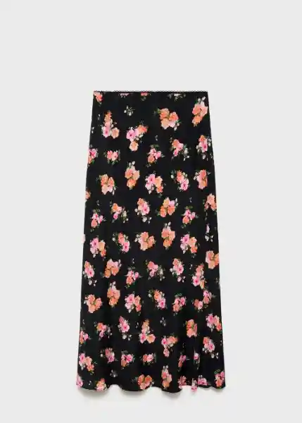 Falda Grec Negro Talla L Mujer Mango