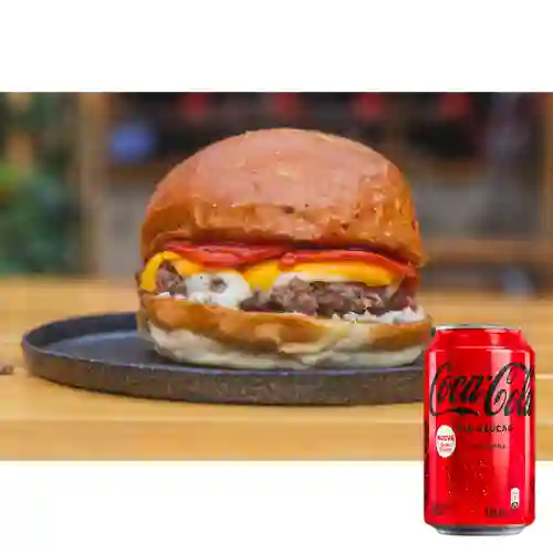 Combo Hamburguesa Rocky Balboa +Cocacola S/az 330ML