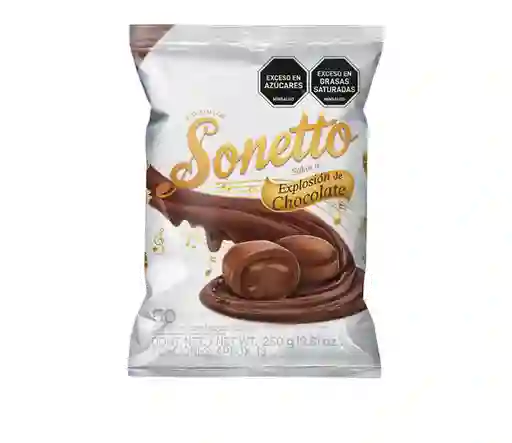 Caramelo Soneto Blando Chocolate Relleno Choco (250 Gr)