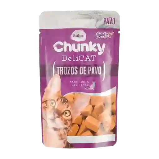 Chunky Alimento Humedo para Gato Tozos de Pavo