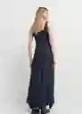 Vestido Vale Gris Talla L Mujer Mango