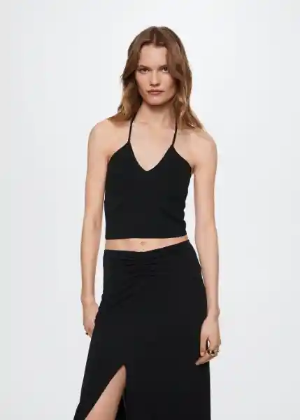 Top Alberta Negro Talla S Mujer Mango