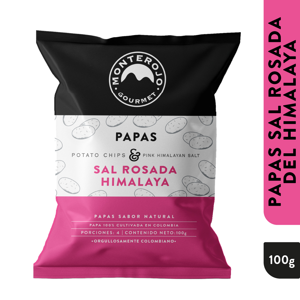 Monte Rojo Papas Sal Rosada 100 gr