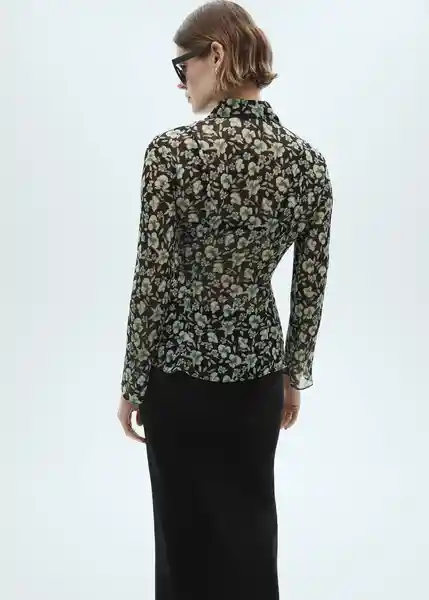 Camisa Briony Negro Talla M Mujer Mango