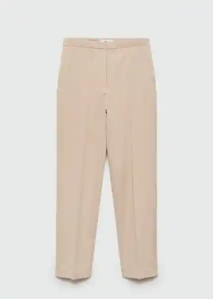 Pantalón Boreal Piedra Talla 42 Mujer Mango