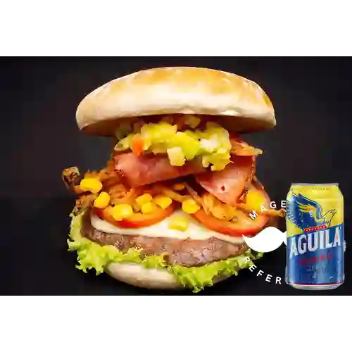 Combo Hamburguesa Ranchera + Aguila Orig Lta 330ml