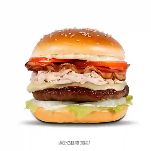 Hamburguesa De Pollo Desmechado.
