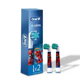 Oral-B Marvel Spider-Man Cabezal Redondo de Repuesto para Cepillo Eléctrico (+3 años) 2 Unidades