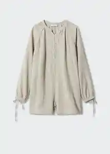 Enterizo Mono Bambú Piedra Talla M Mujer Mango