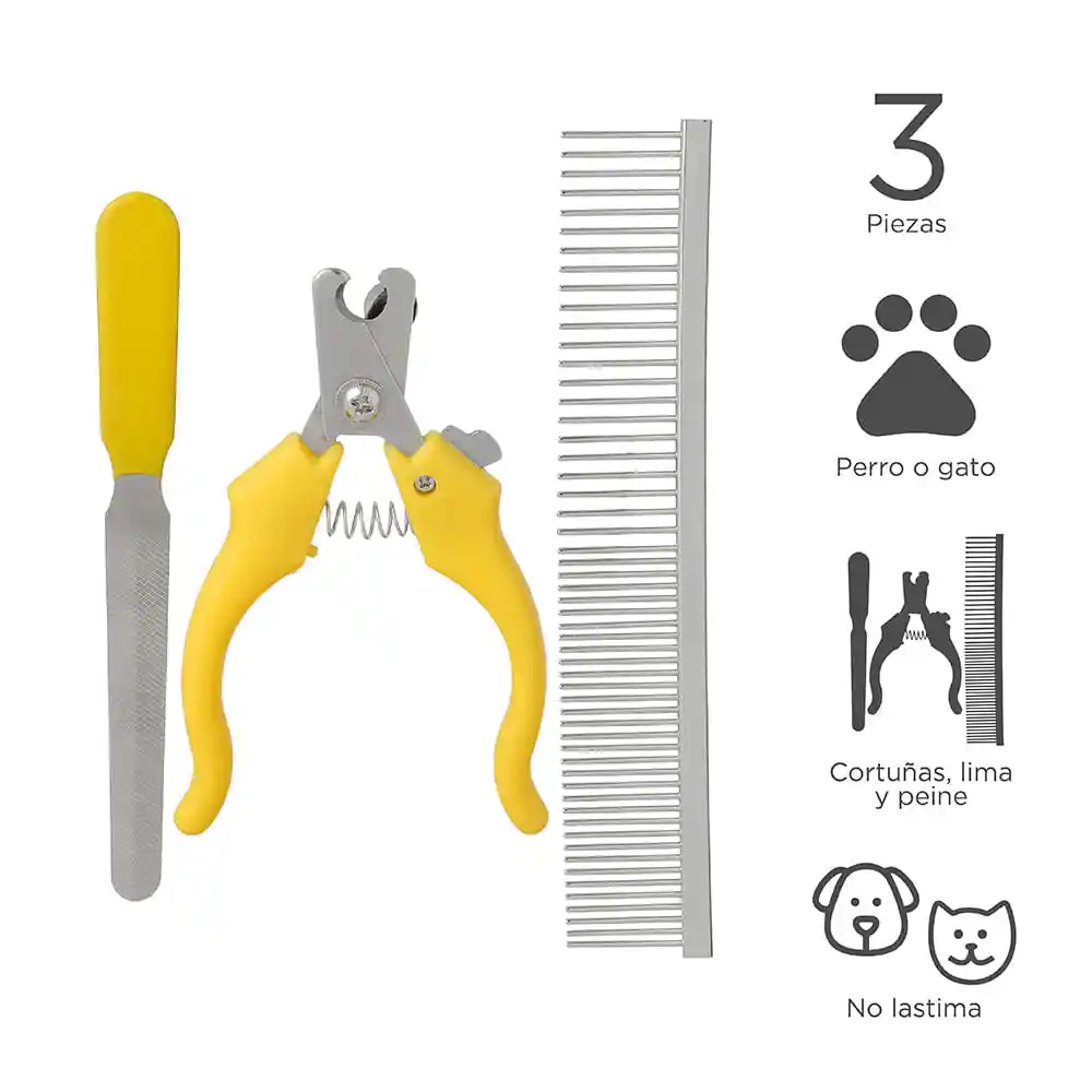 Miniso Set de Belleza Para Mascotas Amarillo