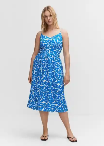 Vestido Salinas Azul Talla XS Mujer Mango