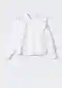 Camisa Carlota Blanco Talla 05 Niña Mango
