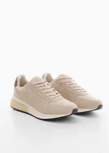 Tenis Rule Beige Talla 40 Hombre Mango