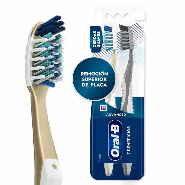 Cepillo de Dientes Oral-B Advanced 7 Beneficios 2 Unidades