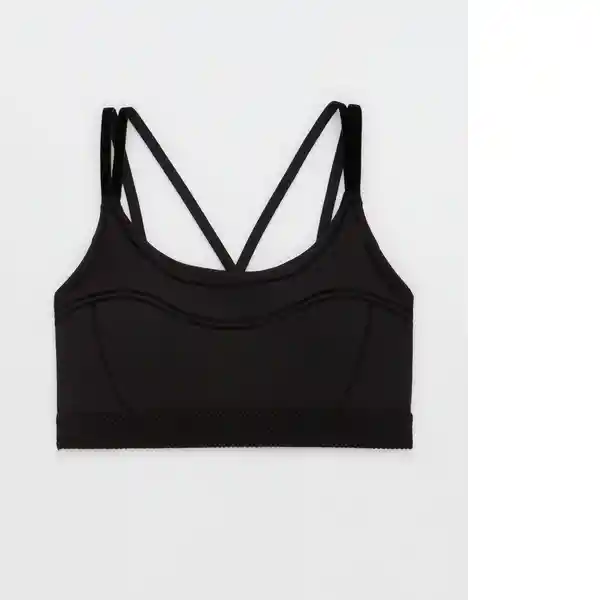 Top Aerie Negro Talla: LARGE American Eagle
